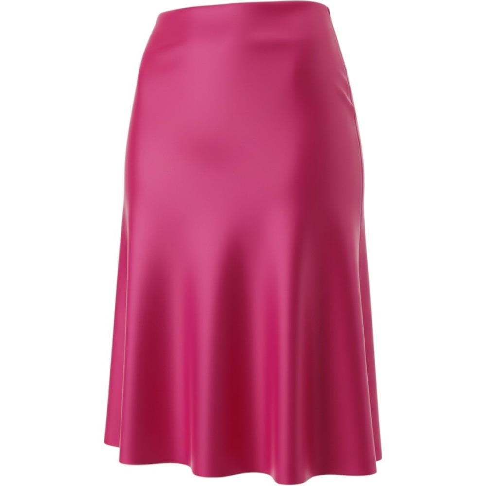 Boohoo Satin Bias Cut Slip Midi Skirt Hot Pink PGE-11118 Size 10